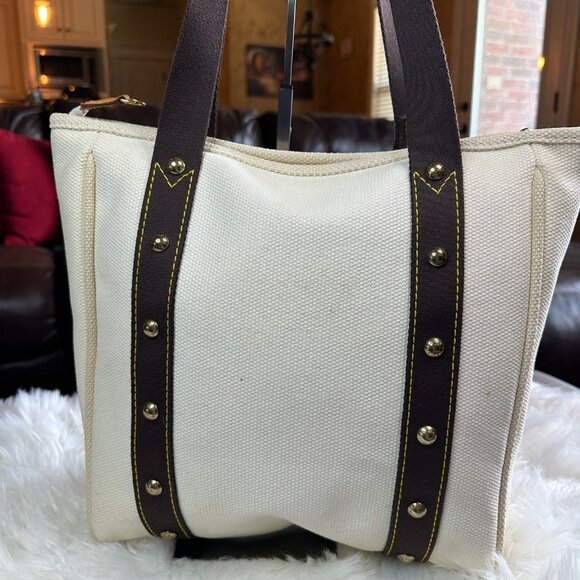 Authentic Louis Vuitton Antigua Cabas MM Canvas Tote Bag - Picture 7 of 16